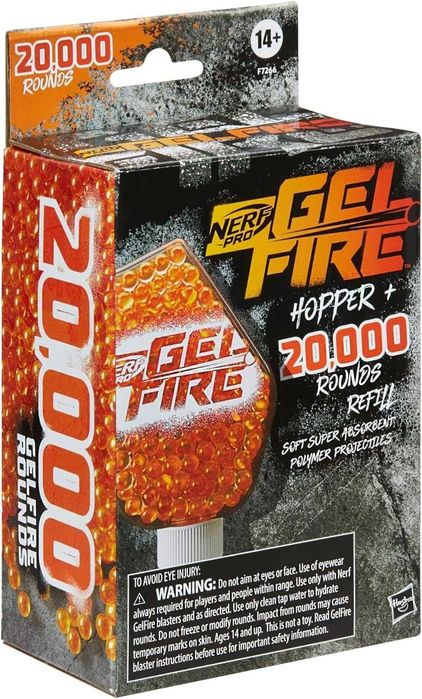 ОРИГИНАЛ! Набор боеприпасов Нерф Nerf GelFire 20000 шариков+Хоппер 800