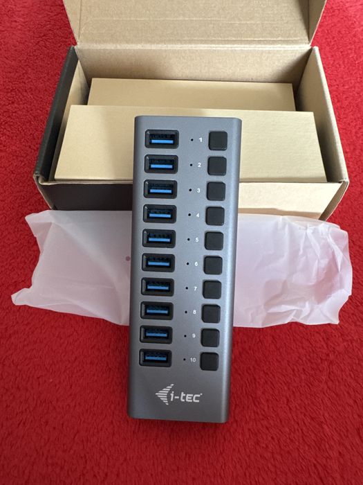Nowy USB HUB i-tec USB 3.0 10 portów ITEC charging HUB