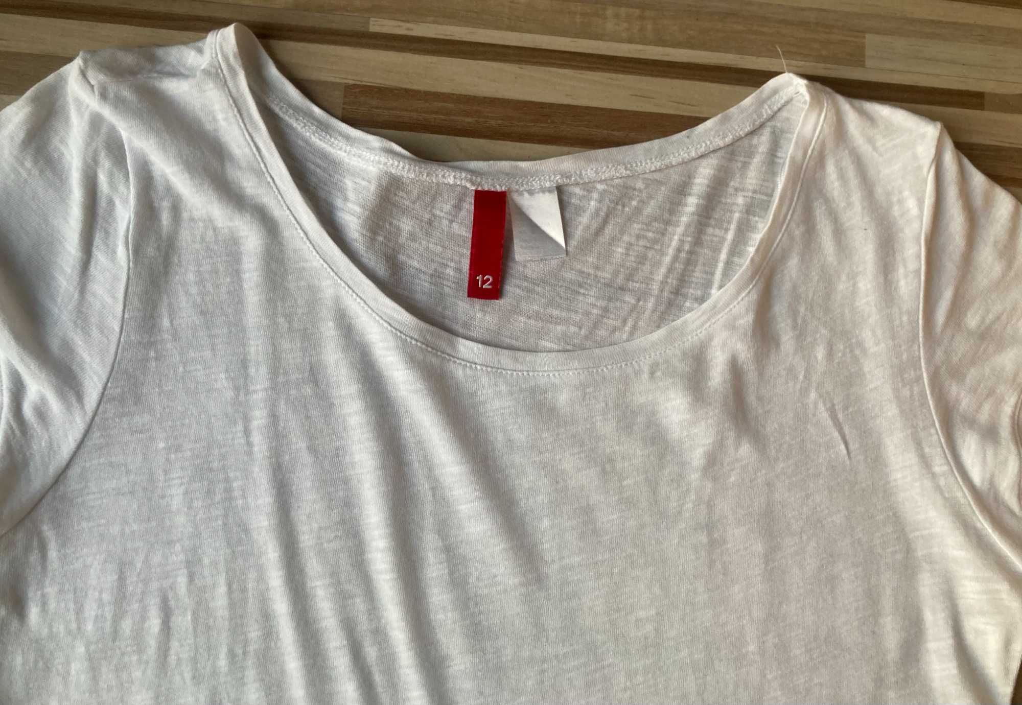 Koszulka biała firmy H&M rozmiar 12 !!