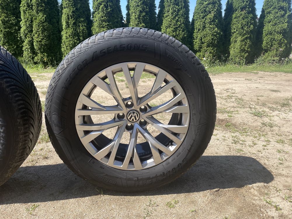 Vw volkswagen touareg lll 760 felgi 18cali wielosezon opony goodyear