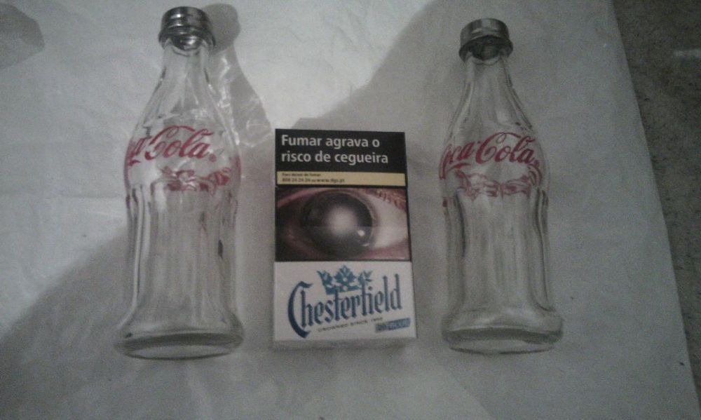 Saleiro e pimenteiro coca cola
