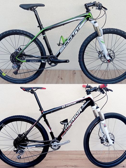 JF-Bikes Duas bicicletas carbono 27,5 M, Merida XT/ Scott Scale