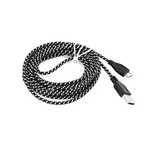 Kabel microUSB nylonowy oplot 3m