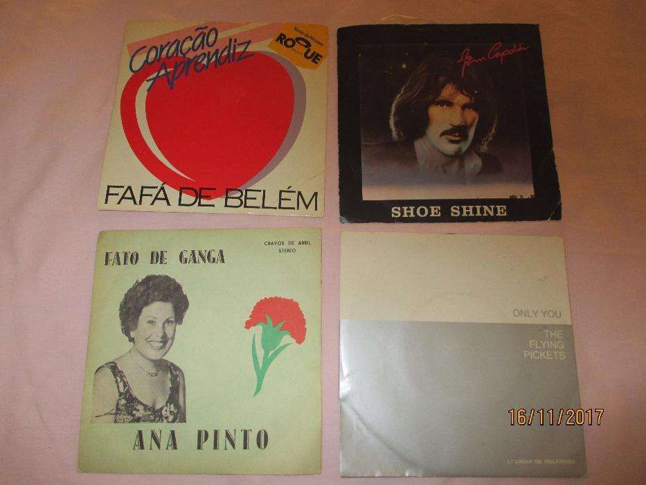 4 vinis-singles-Fafá de Belem-Jim Capaldi-The Flying Pickets-Ana Pinto