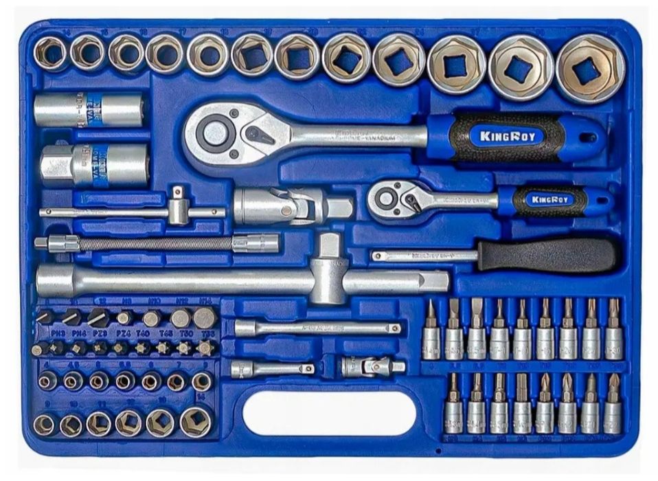 Набір інструментів комбінований 82 пр. 1/2"-1/4" King Roy