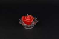 WMF świecznik kryształowy świeczka róża komplet
