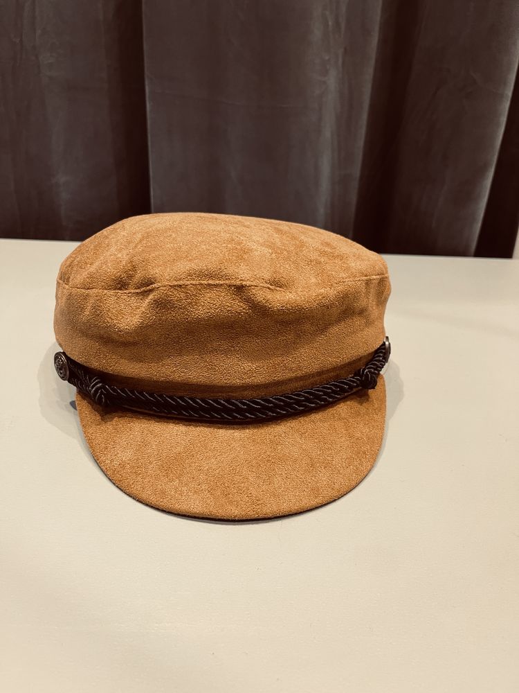 Czapka z daszkiem uniwersalna czapka kapitana kolor brazowy L/XL