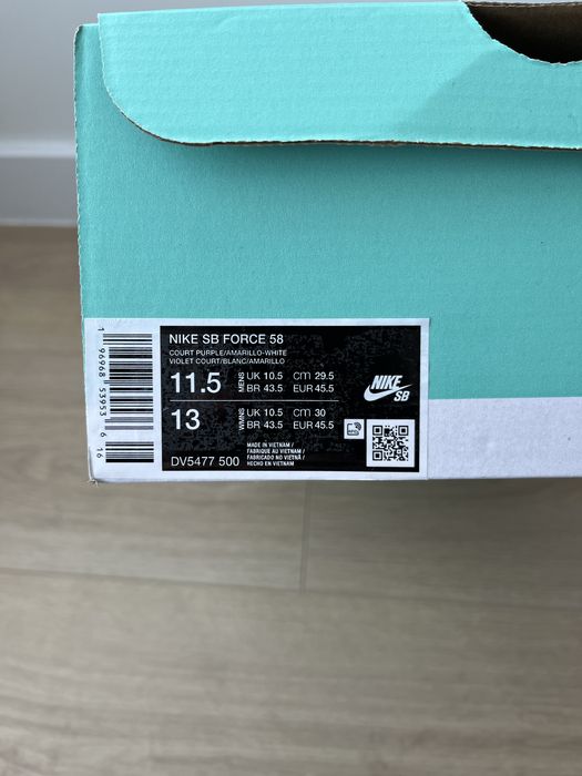 Оригінал Nike SB (42; 44; 45,5) Force 58 DV5477 Нові Кросівки Кеди