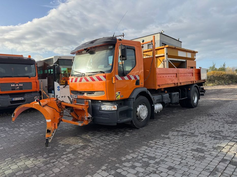 Renault Premium 320DCi Klima Specjalny Solarka Piaskarka Mecagil-Lebon Pług Schmidt  21 Ton Na Haku Solarka piaskarka plug zimowe odśnieżanie