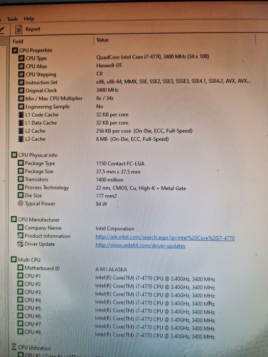 Intel i7-4770 3.9ghz/16gb/Asus H97M-PLUS(m.2ssd) Комплект 8потоків