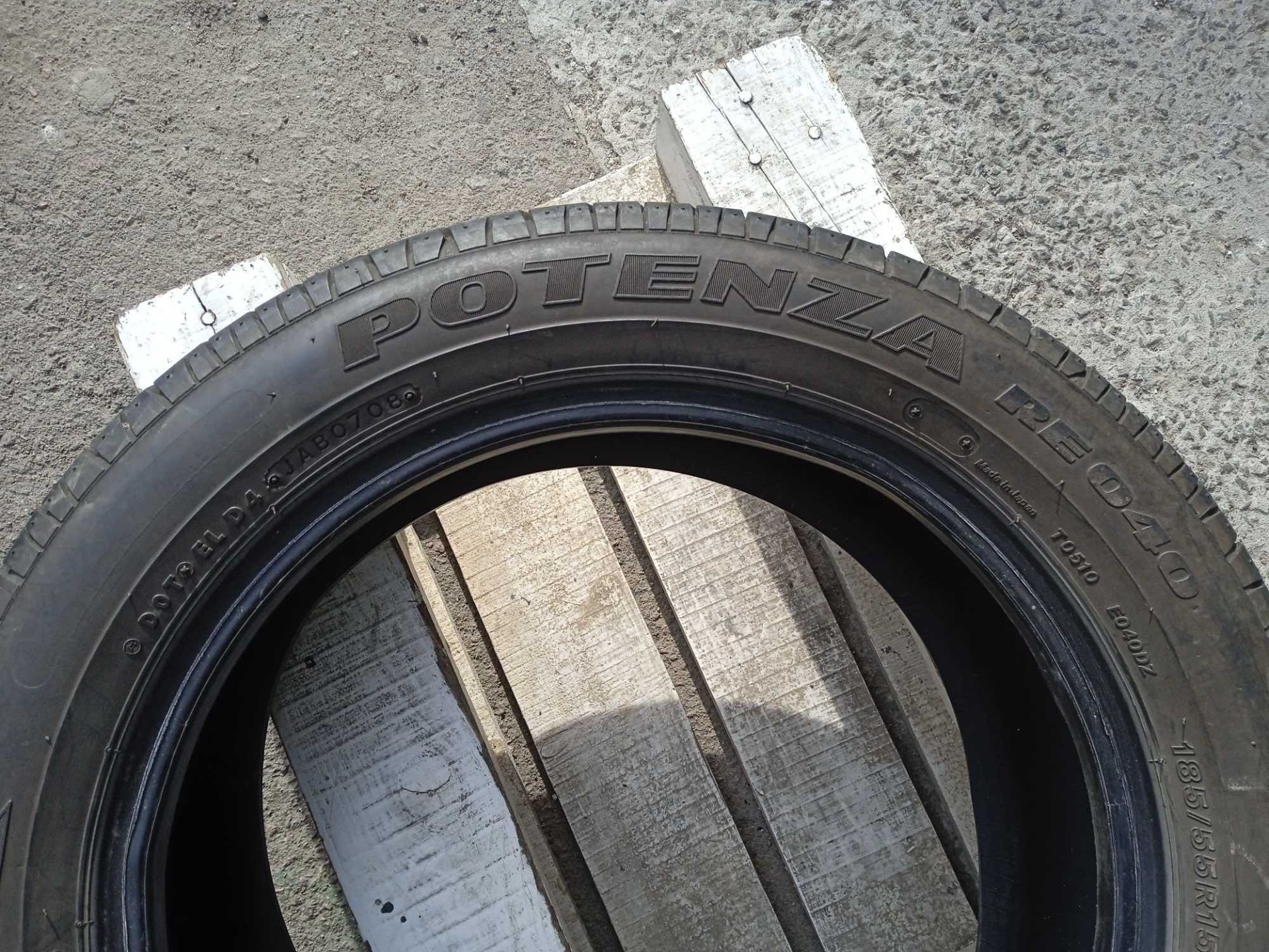 Літо 185/55 R15 bridgestone potenza re 040, ціна за пару 1700 грн