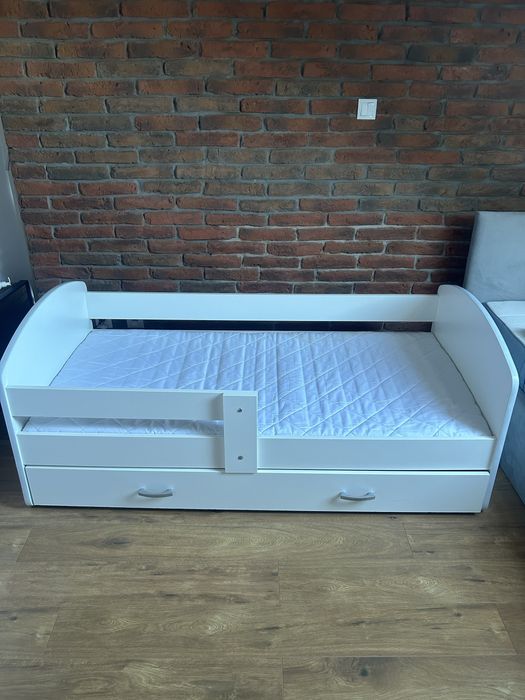 Łóżko łóżeczko dzieciece białe 80x160