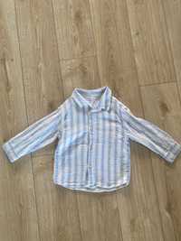 Koszula Zara, rozm 92(18-24) chłopięca, biało- niebieska