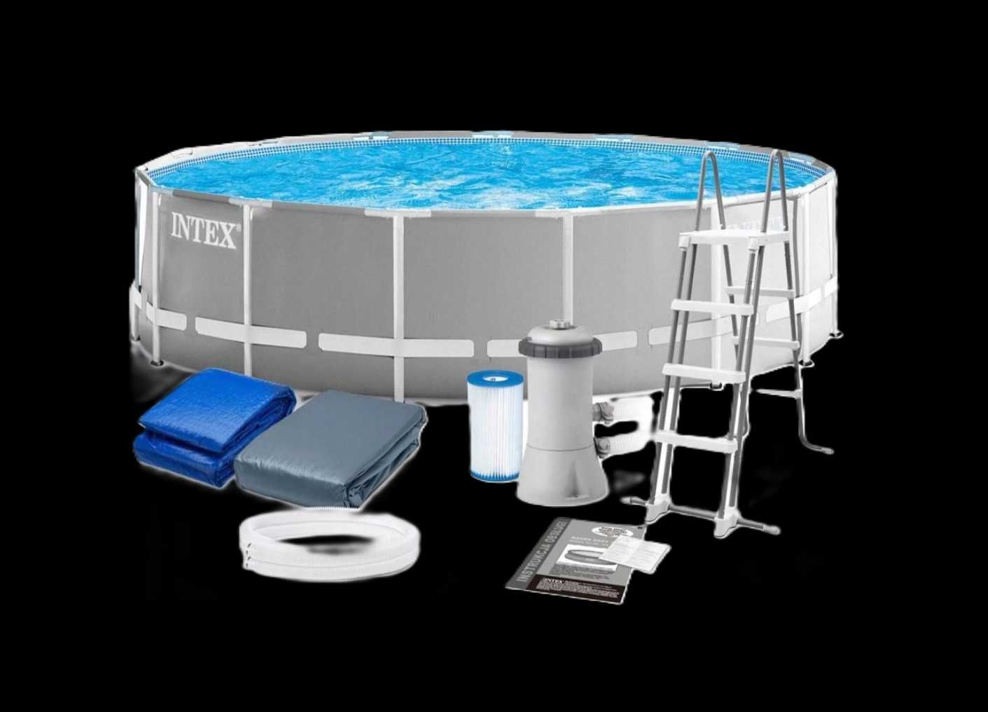 Intex Basen stelażowy 457x122cm + pompa 26726GN