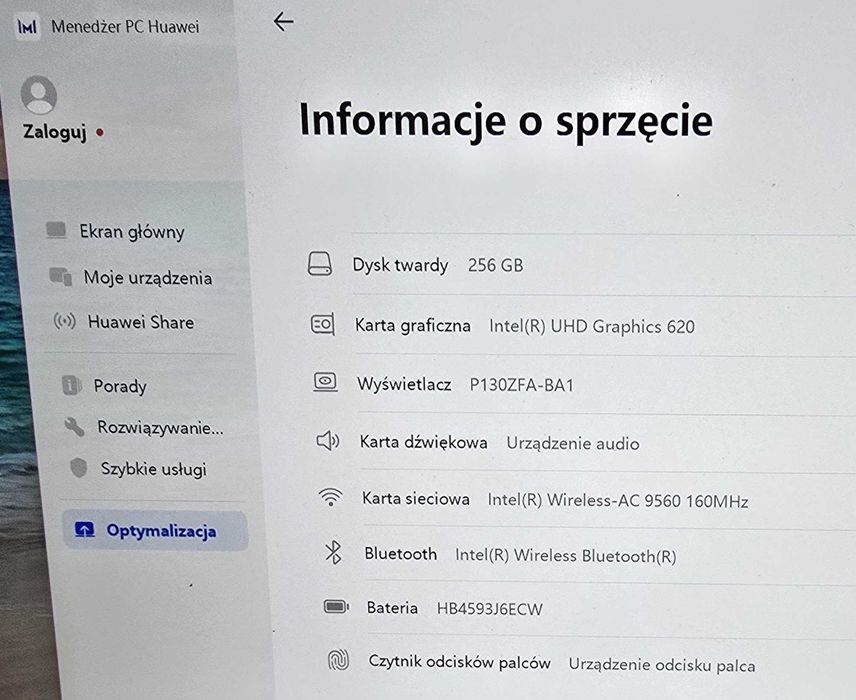 Huawei MateBook 13 bardzo ładny 100% sprawny.
