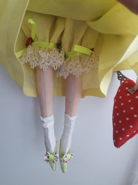Hahdmade prezent Aniołek stróż z sercem tilda 50 cm