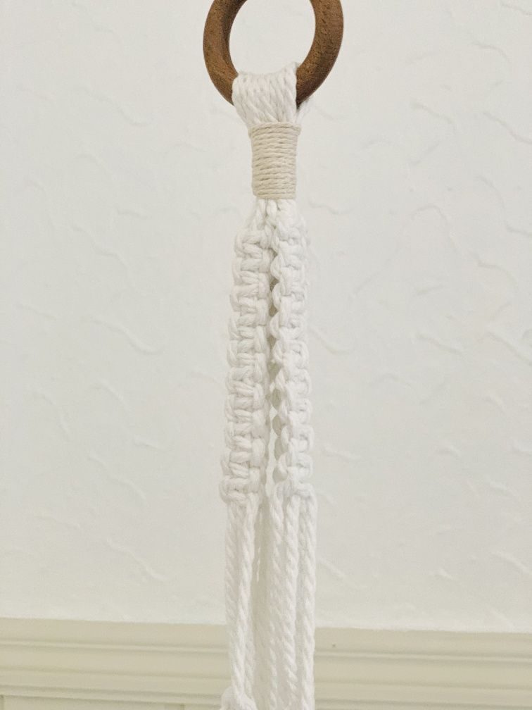 Suporte para vasos macramé