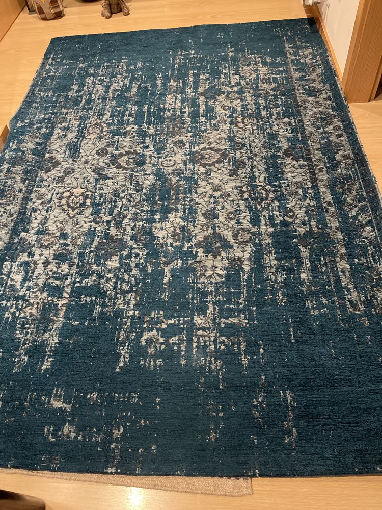 Carpete Azul Chenille 155 x 230
