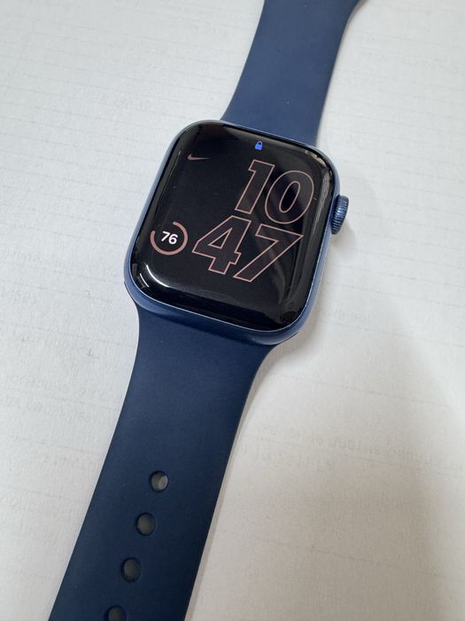 Apple Watch Series 7 GPS 41mm Blue Aluminum Case With Blue Sport Band