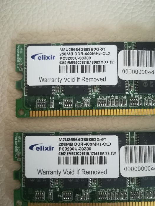 Memoria RAM Elixir 500Mb DDR400 PC3200