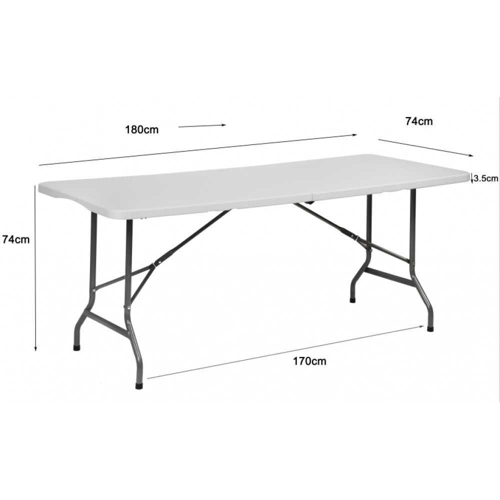 Стіл розкладний для пікніка (180 см) білий, стол раскладной садовый