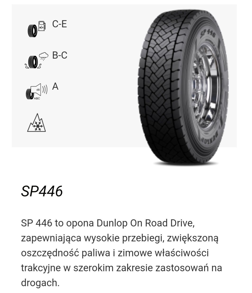 Dunlop SP 446 Nowa 315/70 R22,5 napęd