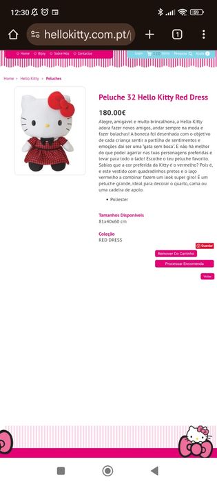 Peluche hello kitty