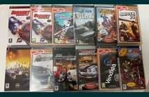 PSP jogos Harry Potter, Lego, Burnout, Spiderman, street fighter, Buzz