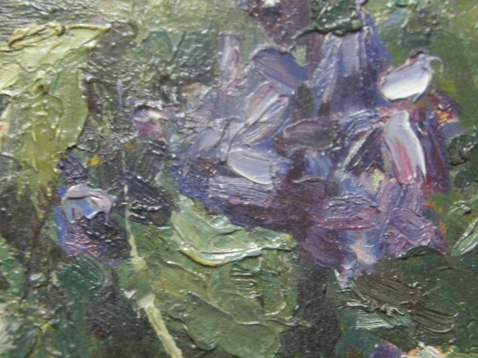 Художница МАРИЯ ПАЩЕНКО (1900г.р.) Фиалки 1972г.