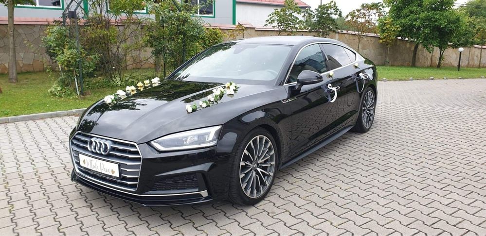 Samochód weselny auto do ślubu wesela . Czarne A5 F5