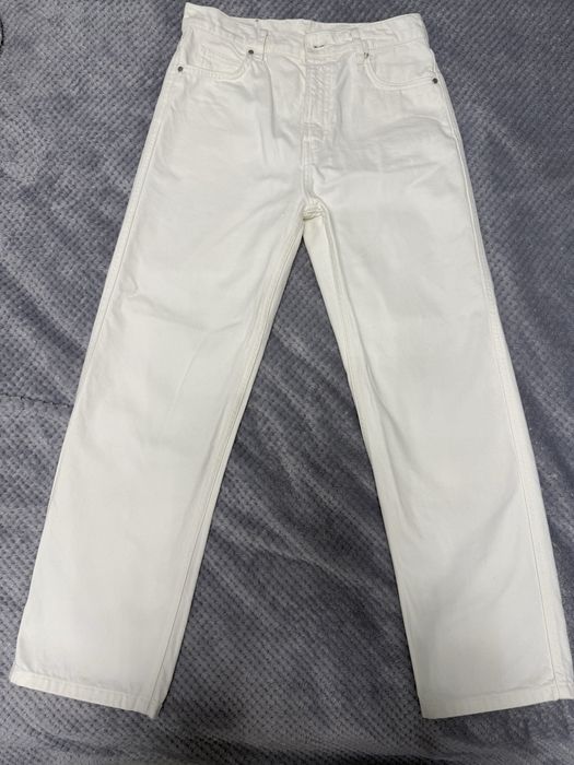 Білі джинсові штани ZARA