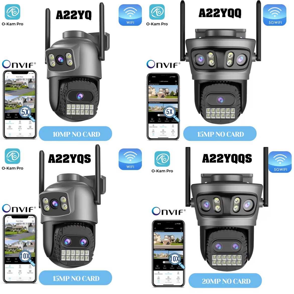 Поворотная камера WiFi A22YQ 10MP A22YQS 15MP A22YQQ 15MP A22YQQS 20MP