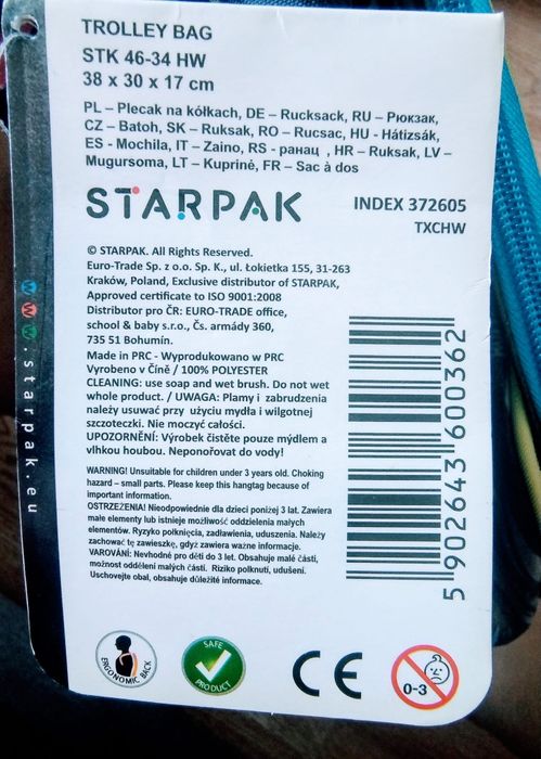 Nowy plecak Starpak Hot Wheels