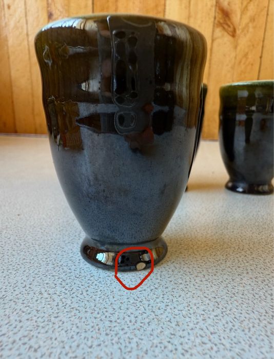 Вінтажні стопки чарки рюмки  Васильківська майоліка, обливна кераміка