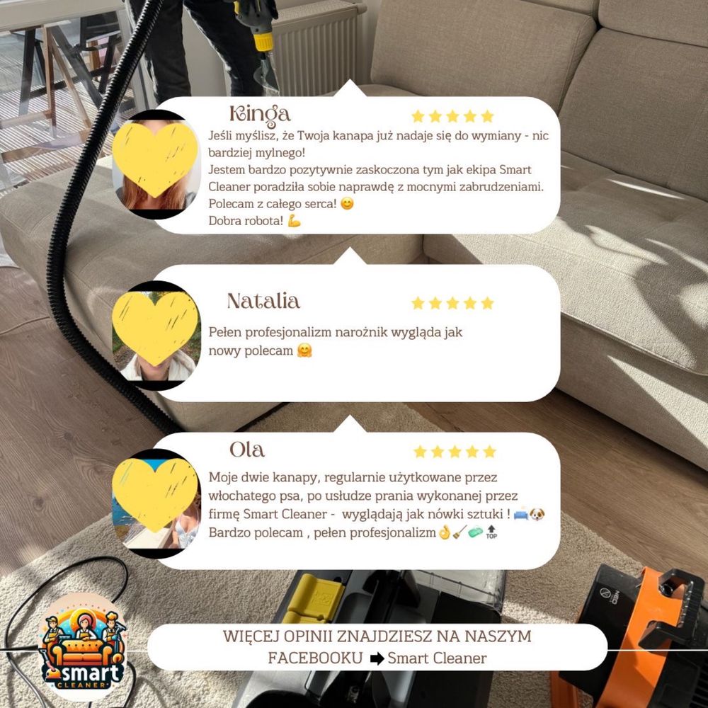 Pranie tapicerki meblowej i samochodowej - Smart Cleaner