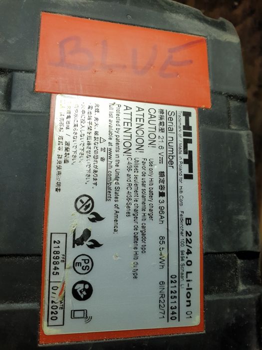 Bateria HILTI B22 4ah