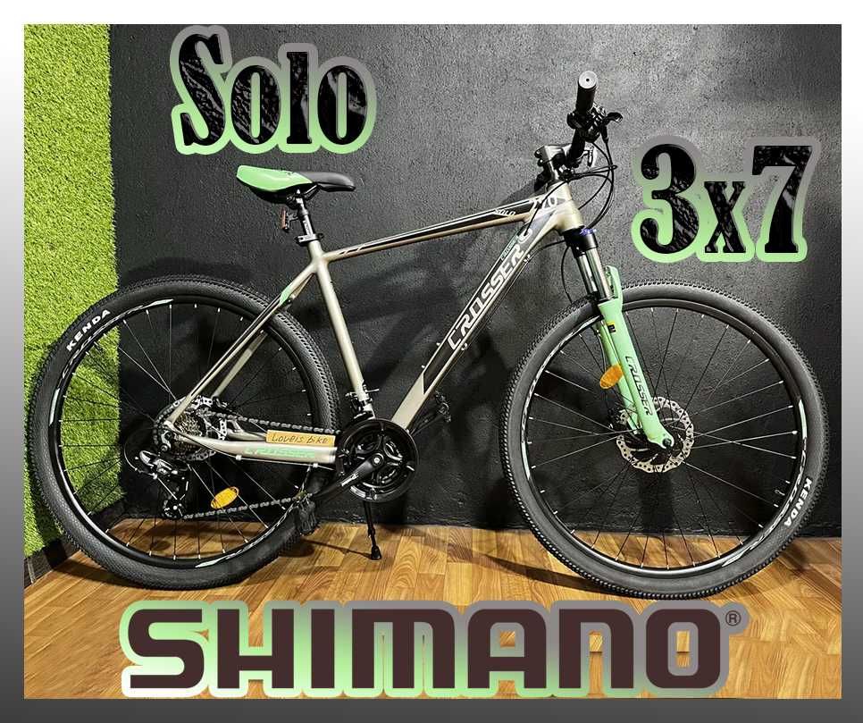 Горный алюминиевый велосипед Crosser Solo 29/19 ГИДРАВЛИКА 3х7 / 2x9 !