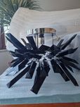 Candeeiro de teto Preto e prateado