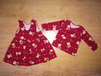 Vestido e blusa gatinhos - 3/6 meses