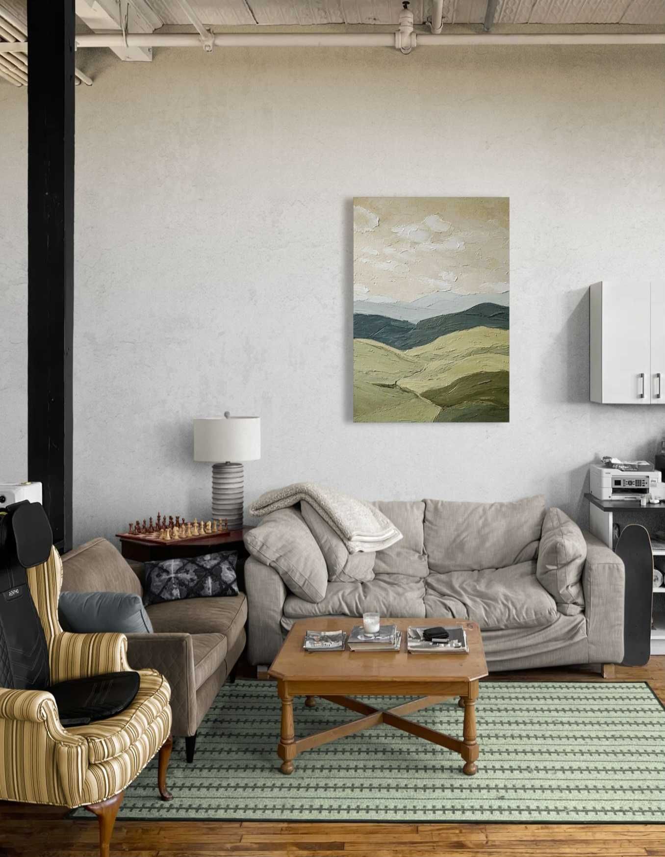 Obraz na płótnie strukturalny abstrakcja Wabi Sabi / Japandi 30×40