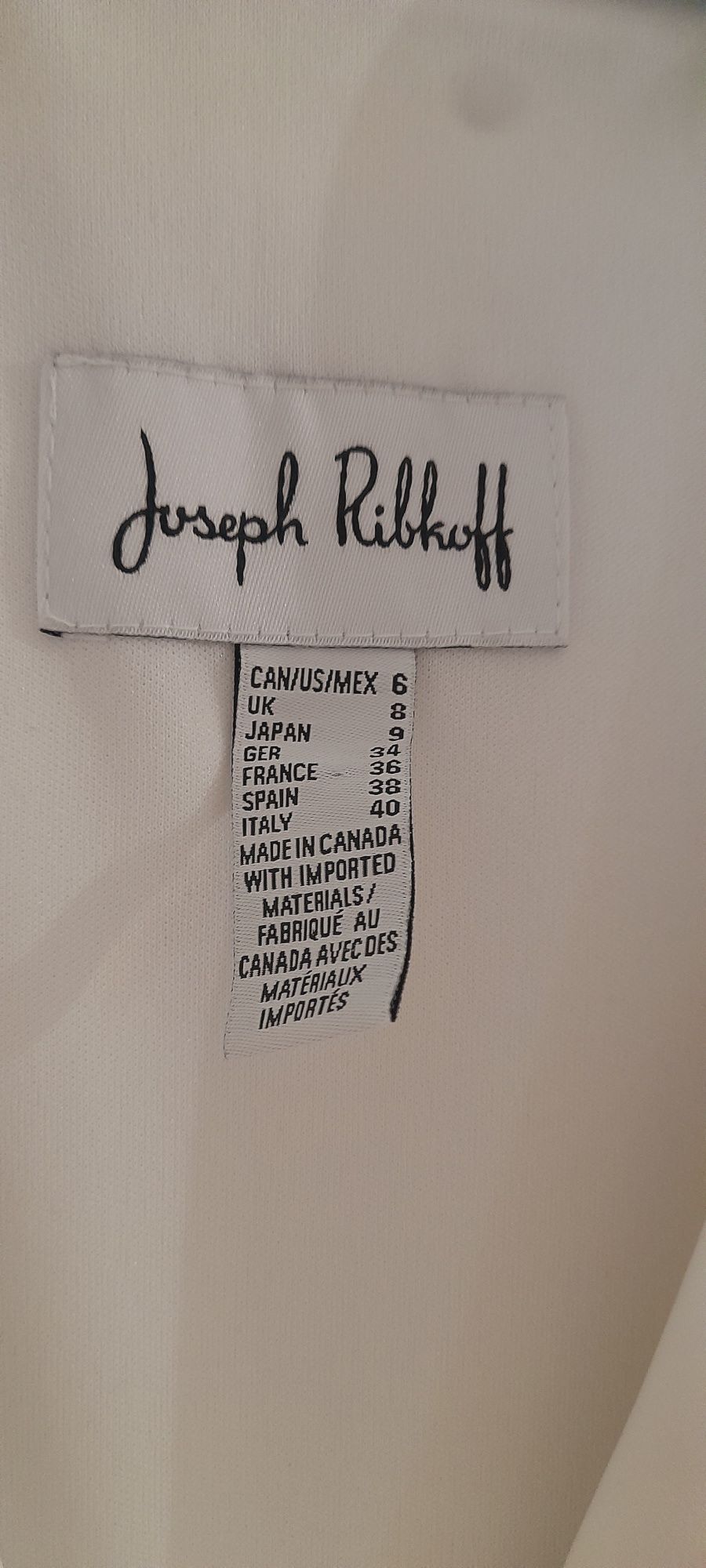 Sukienka r.38 biała z kołnieżykiem Joseph Robkoff