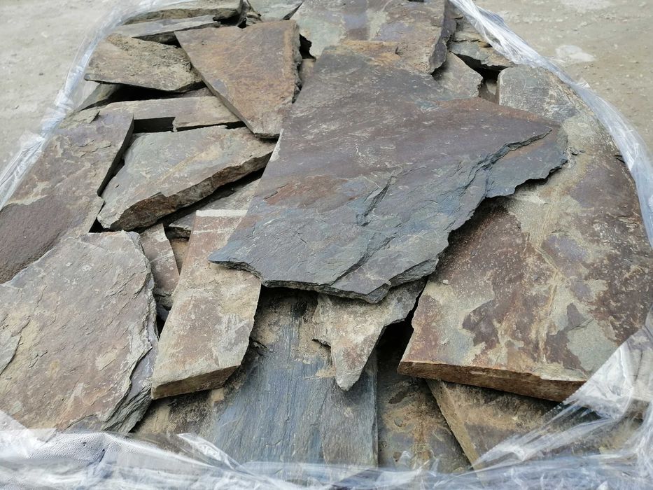 Łupek szarogłazowy na elewację ścianę taras gr 1-3 cm kamień naturalny