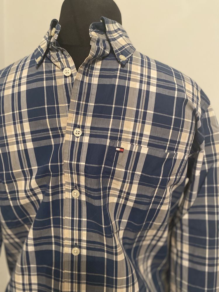 Tommy Hilfiger męska koszula w kratkę r. S jak nowa