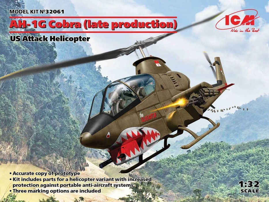 ICM 32061 AH-1G Cobra (late production) 1/32 model do sklejania