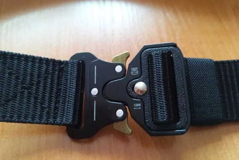 Pasek parciany taktyczny wojskowy czarny survival 125cm