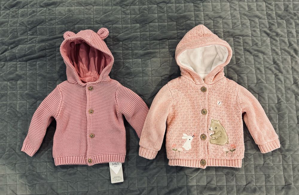 Теплі зимові кофти. На 3-6 місяців. Зріст 62-68 см.