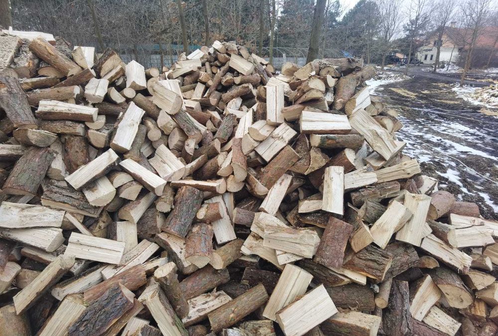 Drewno Kominkowe / Opałowe BRZOZA , DĄB  pocięte / połupane  do pieca