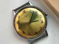 Часы механические Луч тонкие желтый мех 2209 СССР - механизм живой