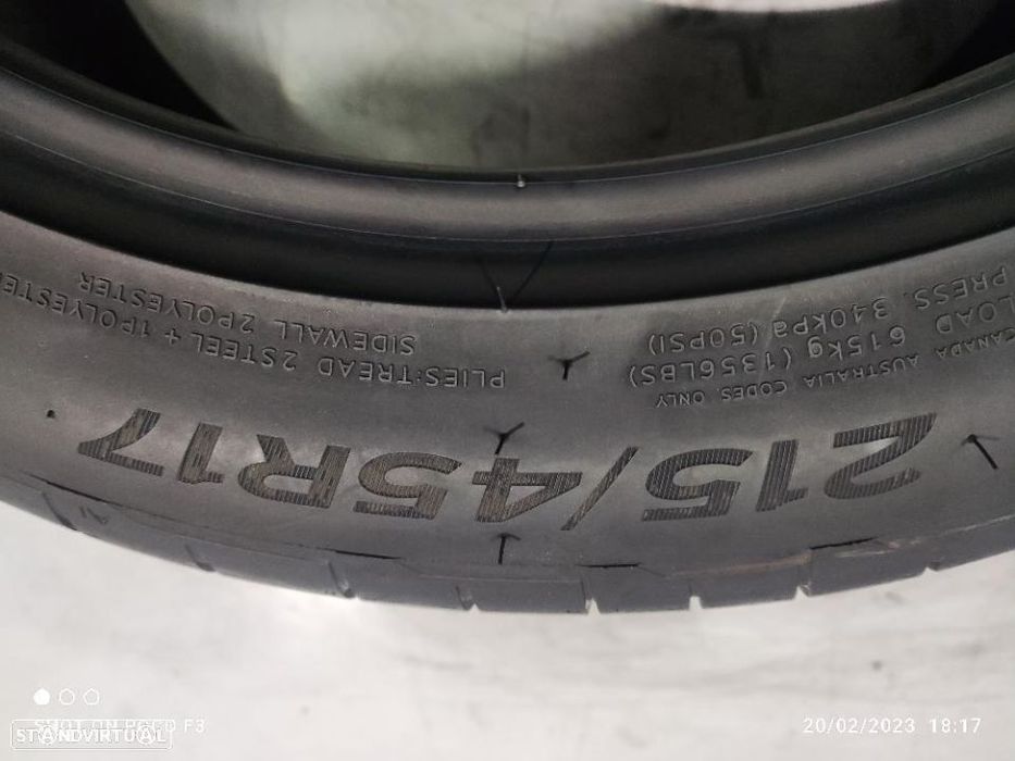 2 pneus semi novos 215-45r17 hankook - oferta dos portes 90 euros