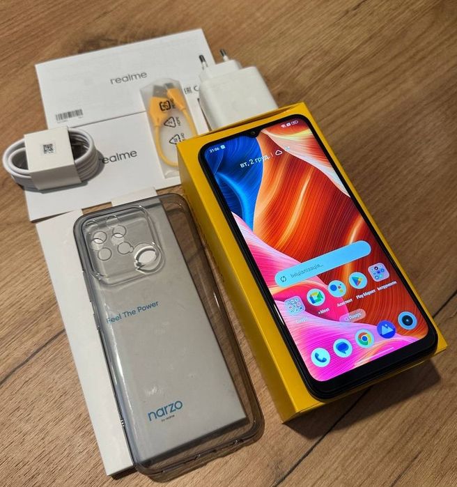 ‼️Смартфон Realme Narzo 50A 4/64 ГБ RMX3430 Oxygen Green Новий!